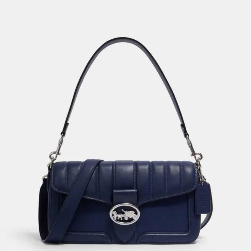 Coach  Georgie Shoulder Bag Puffy Quilting Color - Cobalt - Navy NWT